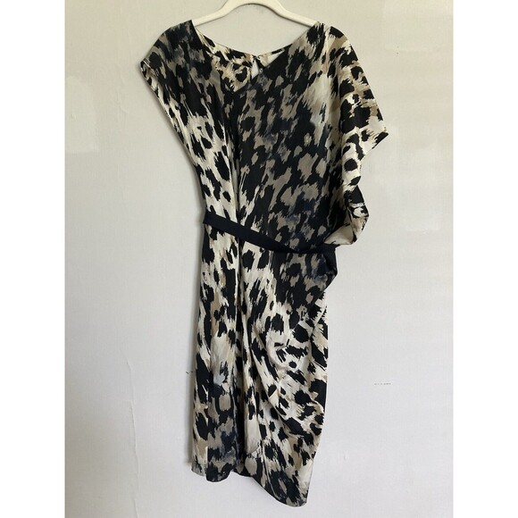 Robert Rodriquez Silk Animal Print Asymmetrical Dress 8 Women’s - Picture 1 of 14